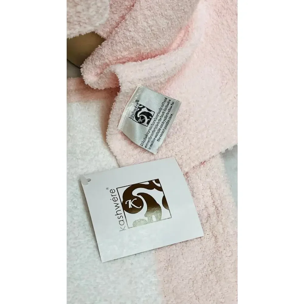 NEW! Kashwere Stripe Travel‎ Blanket (Pink/White)